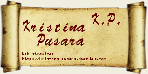 Kristina Pušara vizit kartica